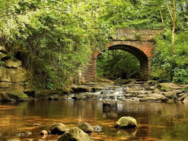 AUGUST - Falling Foss Bridge, by Sally Michulitis
