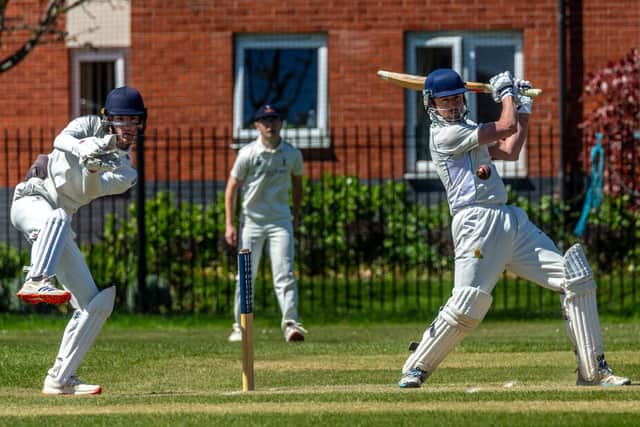 James Fawcett struck 42 as Whitby CC 2nds held on for a losing draw at home to Rockliffe Park 2nds. Photo by Brian Murfield