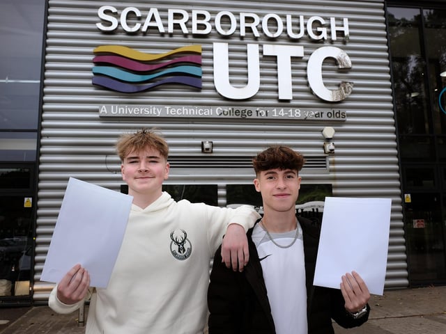 Alex and Ryan celebrating their results.