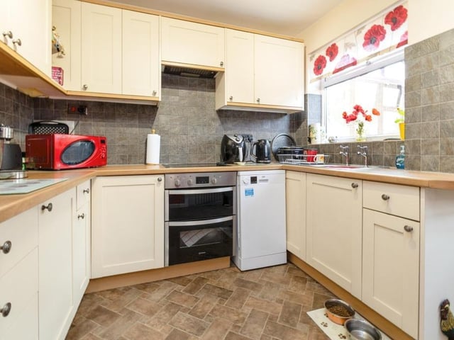The fitted kitchen is to the rear of the property.