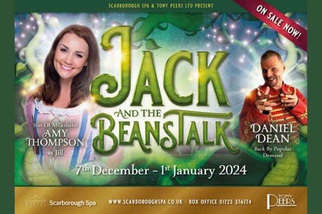 Jack and The Beanstalk will be taking place at Scarborough Spa on selected dates until January 1. SCarborough Spa welcomes back one of the star presenters of Channels 5s Milkshake! Amy Thompson. This traditional panto is a mix of myrrh, mayhem and misunderstanding as Jack triumphs over the evil Giant Blunderbore.