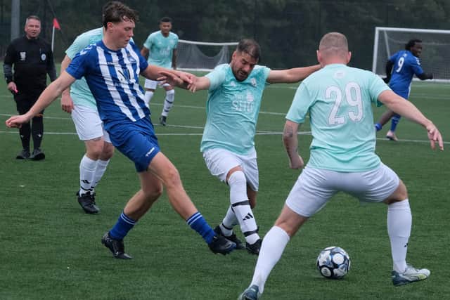 Jamie Patterson in action for Edgehill. Photo by Richard Ponter