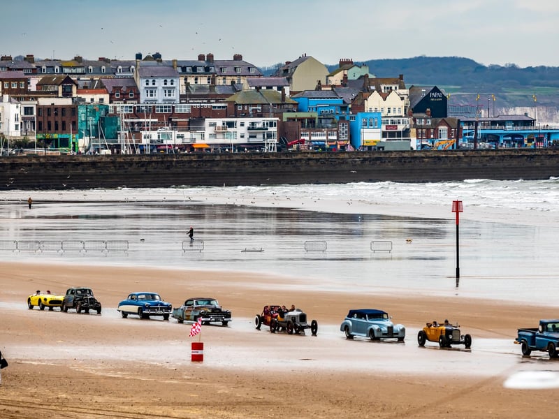 This years The Race the Waves Vintage Beach Race festival held on Bridlingon's south beach with over one hundred competitors taking part in the event from the early years of coastal motor racing to post-war American hot-rodders and drag racing culture. Picture By Yorkshire Post Photographer,  James Hardisty. Date: 22nd April 2023.