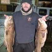 WSAA League member Rob Taylor shows off his impressive brace of spraggs. PHOTO BY PETER HORBURY