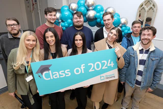 Beyond Housing's graduating apprentices celebrate their achevements.
