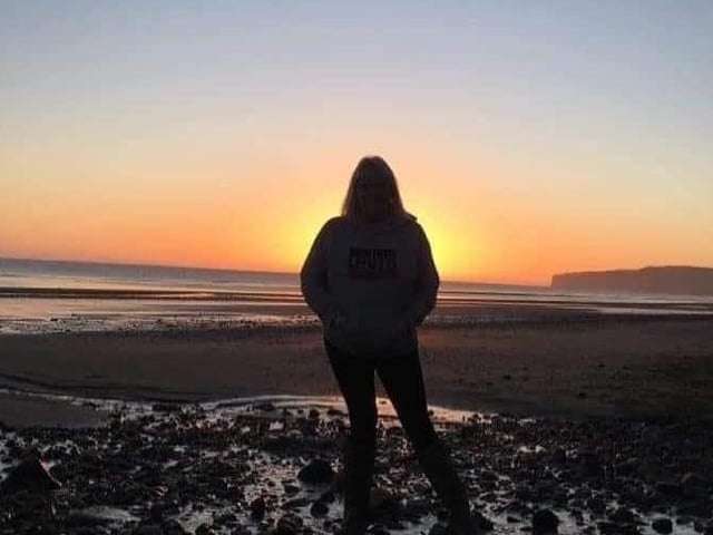 The sunrise over Hunmanby Gap.