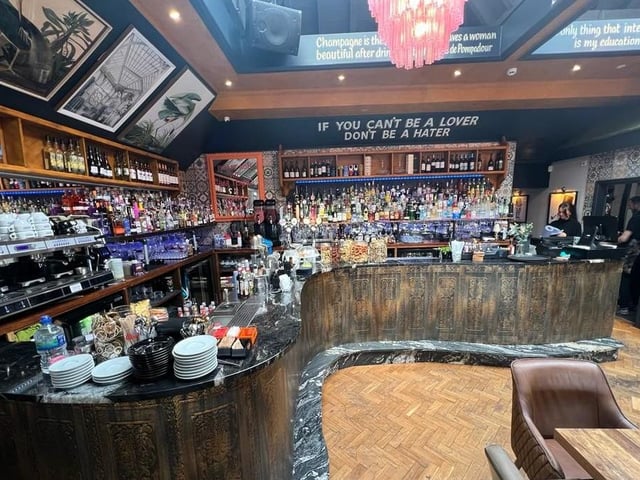 Inside, the business has a beautiful and striking bar, with customers being able to watch as their high-end cocktails are made.