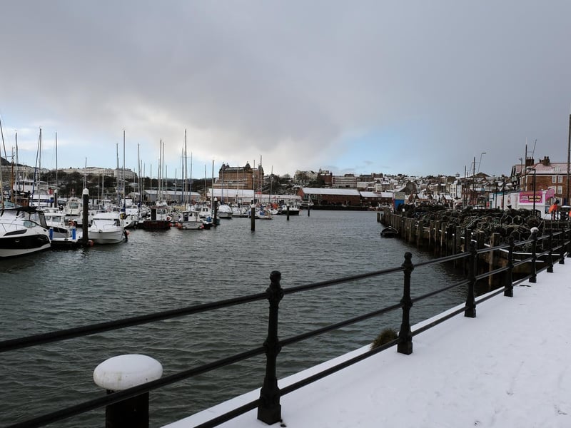 Scarborough Harbour this morning.