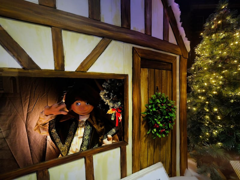 The windows capture the essence of Christmas