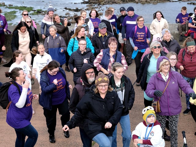 Warm up time for the walkers.
picture: Richard Ponter