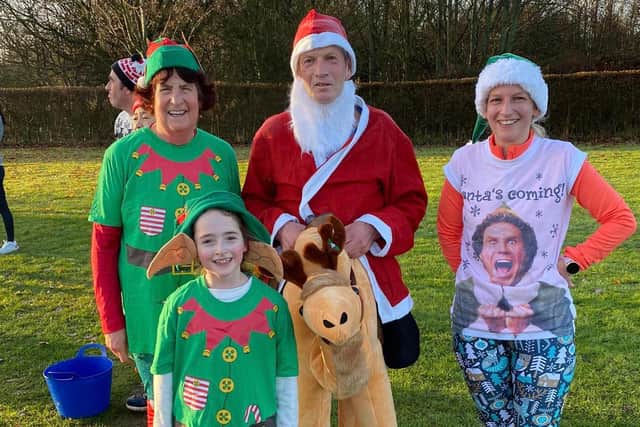 Team Hunter take part in one of the festive parkruns along Whitby Cinder Track.