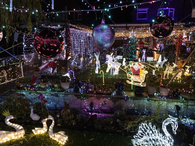 Nigel Watkinson's Scarborough garden has been transformed into a winter wonderland.