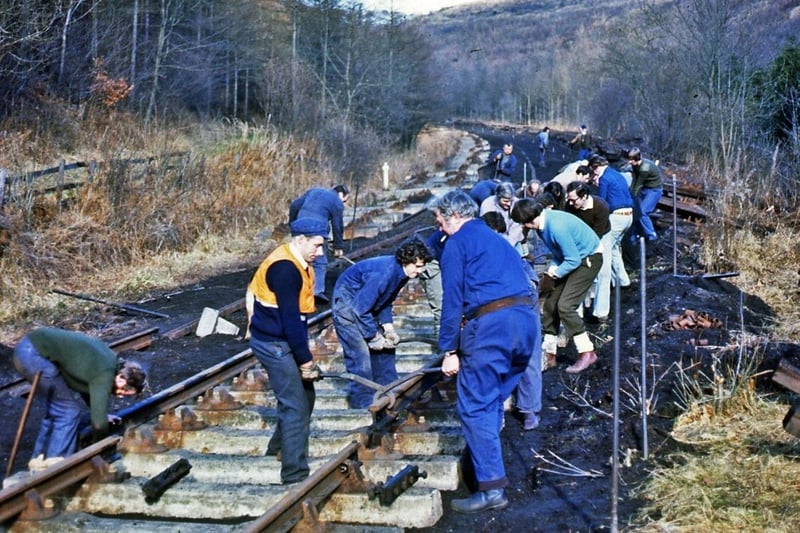 Track repairs took place at Kingthorpe in 1973.