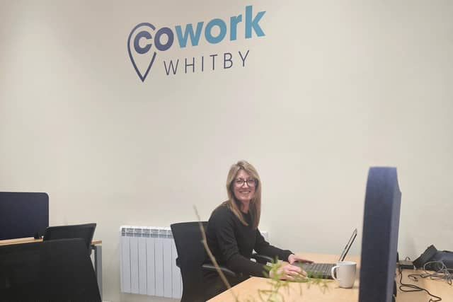 Cowork Whitby founder Jaclyn Goddard in the new office space.