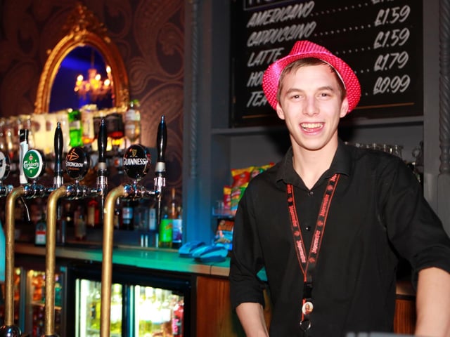 Fred serving the punter's in the Barbican