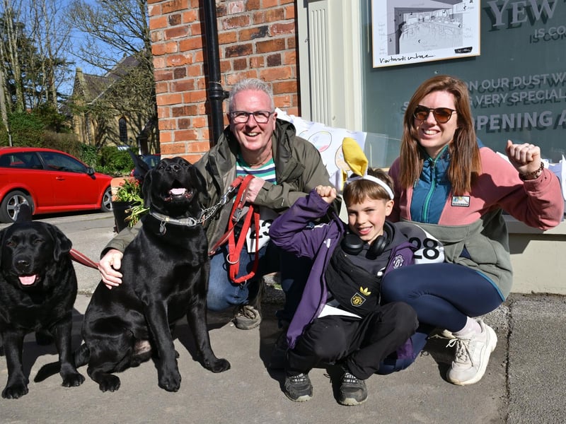 Families and four-legged friends joined the fun