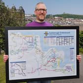 Steven Lovell with the large Scarborough District map
