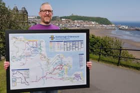 Steven Lovell with the large Scarborough District map