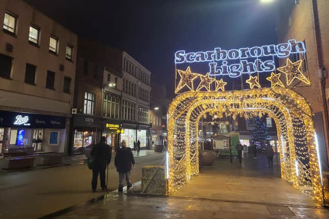 Scarborough town centre Christmas lights. Photo: Anttoni Numminen