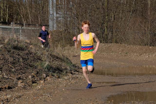 In the Ravenscar Coastal10K, 15-year-old Ben Guthrie finished first overall ahead of all 69 male and female finishers. pic Richard Ponter