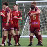 Brid Rovers Pandas celebrate a goal in their 4-3 home defeat to Costello.