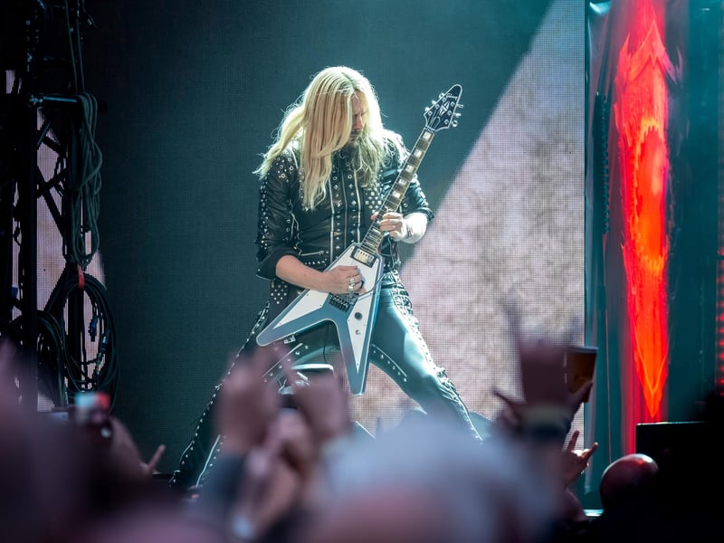 Guitar hero moment on the stage. photo: Astro Dog
