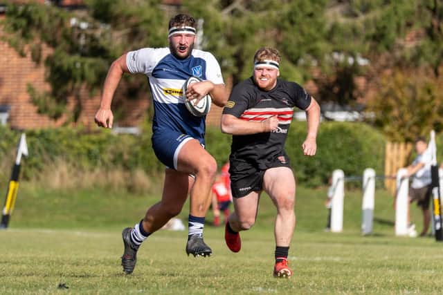 Kym Russell crossed after just two minutes to get Pocklington's seven touchdown try-fest underway at Cleckheaton. Photo by David Wilkinson