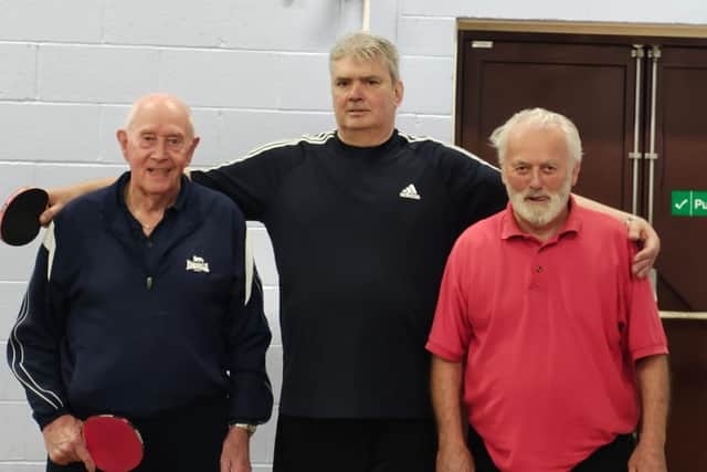 US - left to right: Derek Harris, Adam Pietrzyk, Tom Byrne.