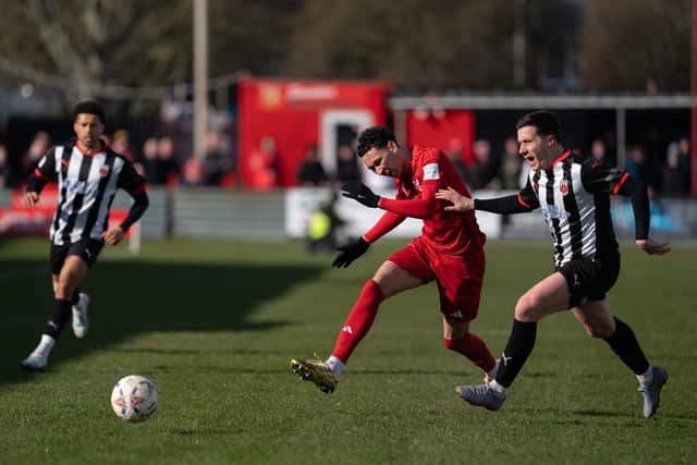Rio Allan put in a solid shift on the right wing for Boro in the 0-0 draw at home to Chorley. Photo by Wandering Photography