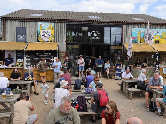 A decent crowd enjoying the Made in Whitby Festival. picture: Richard Ponter
