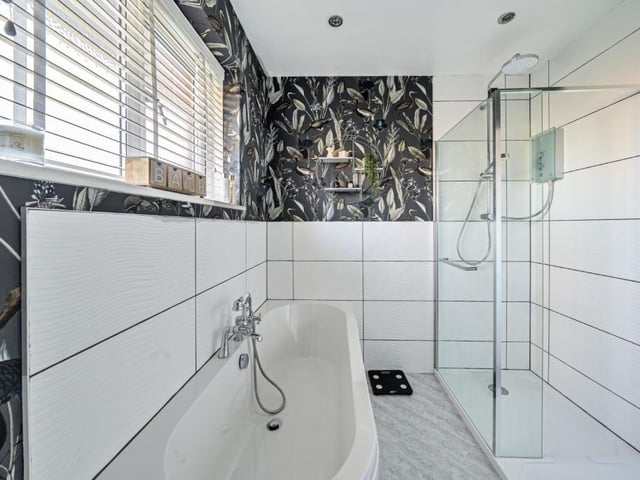 A sleek and modern bathroom.