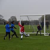 Maria Ivanova scores for Scarborough Ladies Under-12s in the win at Brooklyn. PHOTO BY SARAH FARRAR