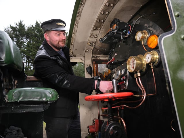 Steve Johnson working in the cab