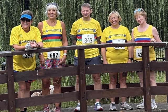 Scarborough AC members line up at the Escrick 10K Multi-Terrain race