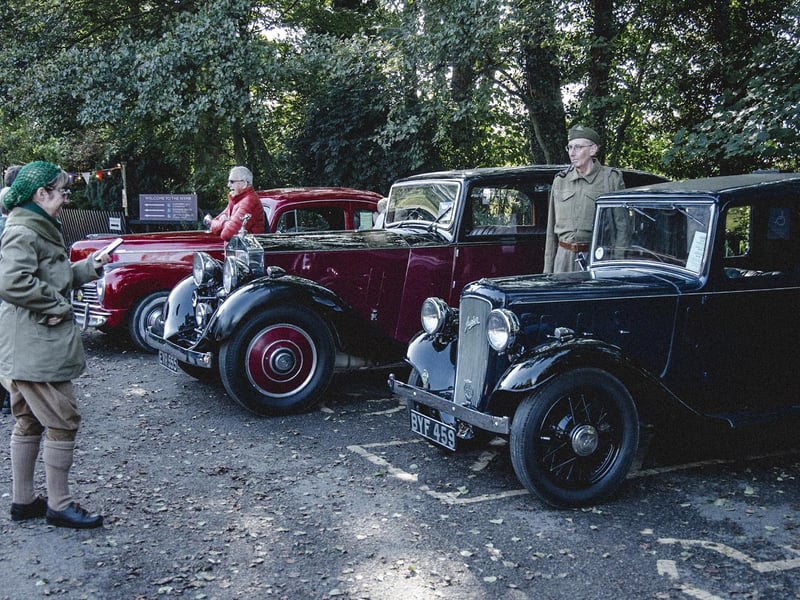 Taking photos of the vintage vehicles.
picture: Tim Bruce