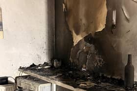 Firefighters recently attended a blaze that broke out in a kitchen from a battery being charged.