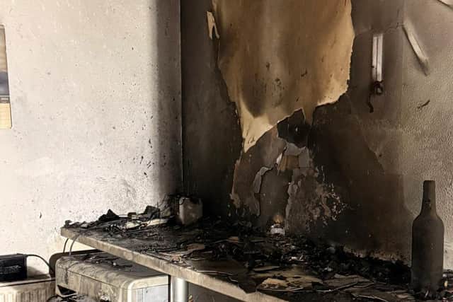 Firefighters recently attended a blaze that broke out in a kitchen from a battery being charged.