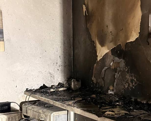 Firefighters recently attended a blaze that broke out in a kitchen from a battery being charged.