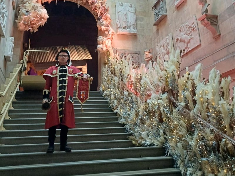 Town Crier Ben Fry declares the Wizard of Oz installation open. photo: Emma Atkins