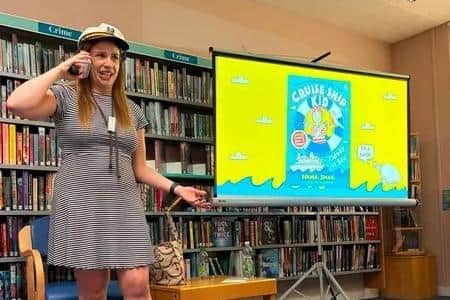 Author Emma Swan visits youngsters at Derwent Valley Bridge Community Library.