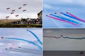 Some great shots of the Red Arrows in Whitby.