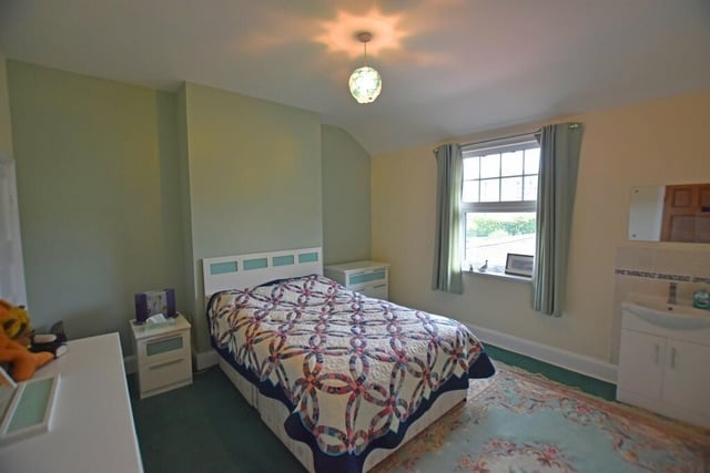 One of the double bedrooms that are spread over two floors.