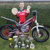 Rudston's Josh Tate shows off some of his trophies