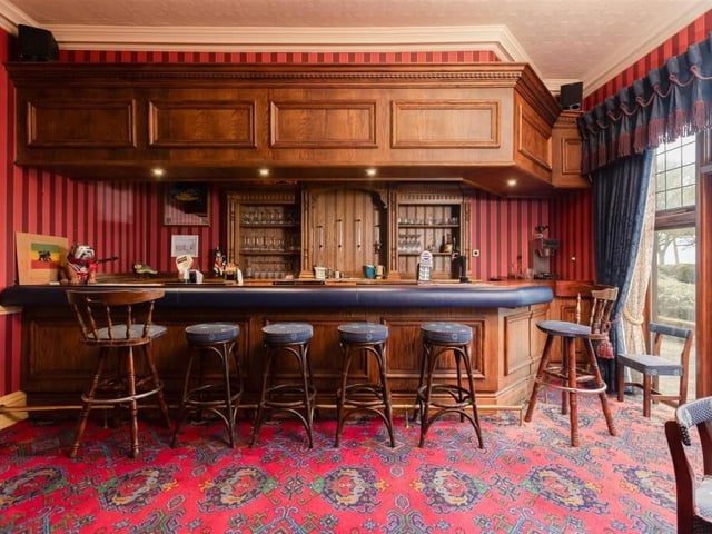 The bar area, with access to the garden.