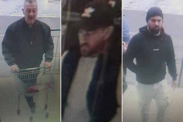 Police have issued images of three people they would like to speak to in connection with the thefts