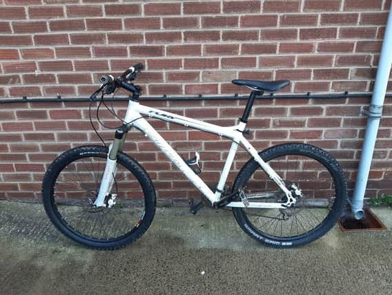 North Yorkshire Police are appealing to the owner of Carrera Fury mountain bike in the Crossgates area of Scarborough.