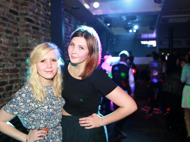 Jess and Beth look stunning in Blue Lounge.
