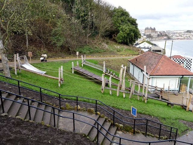 Paths and steps link the different areas.