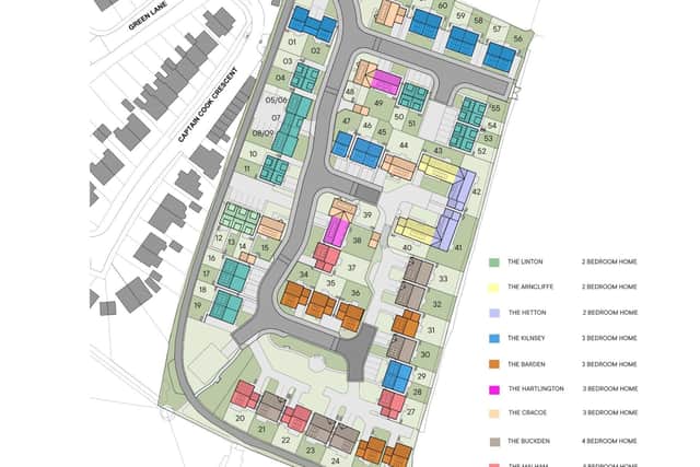 The Wharfedale Homes site plan