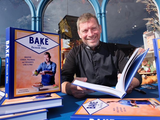 Chef Beniot Blin at Malton Harvest Food Lovers Fest.